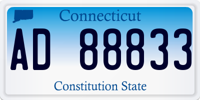 CT license plate AD88833