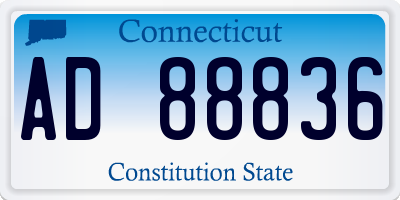 CT license plate AD88836