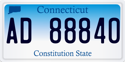 CT license plate AD88840