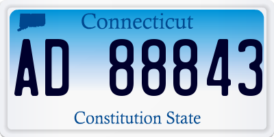 CT license plate AD88843