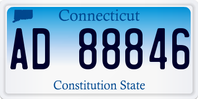 CT license plate AD88846