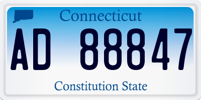CT license plate AD88847