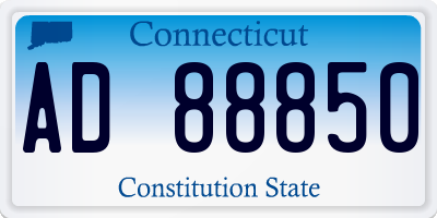 CT license plate AD88850