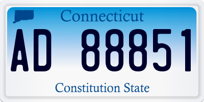 CT license plate AD88851