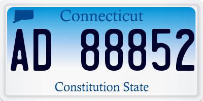 CT license plate AD88852
