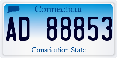 CT license plate AD88853