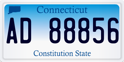 CT license plate AD88856
