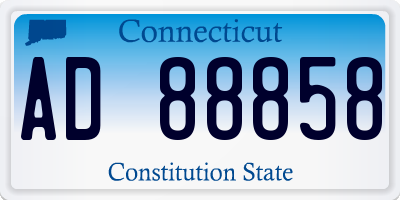 CT license plate AD88858