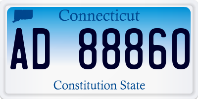 CT license plate AD88860