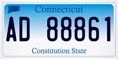CT license plate AD88861