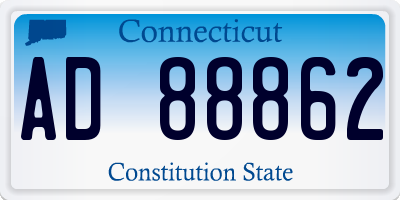 CT license plate AD88862