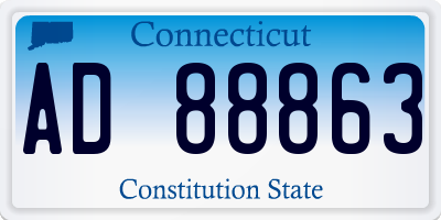 CT license plate AD88863