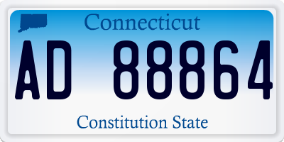 CT license plate AD88864