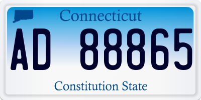 CT license plate AD88865