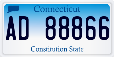 CT license plate AD88866