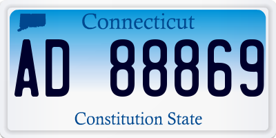 CT license plate AD88869