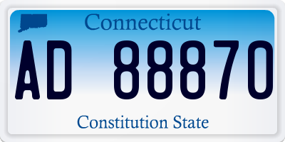 CT license plate AD88870