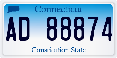 CT license plate AD88874