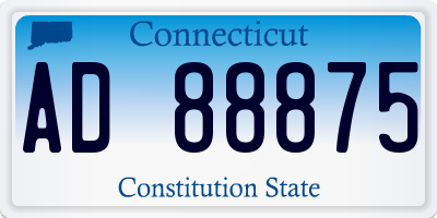 CT license plate AD88875