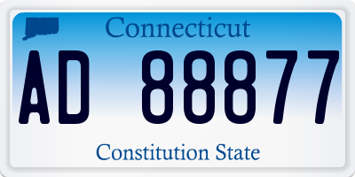 CT license plate AD88877