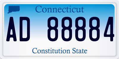 CT license plate AD88884