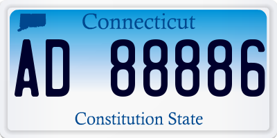 CT license plate AD88886