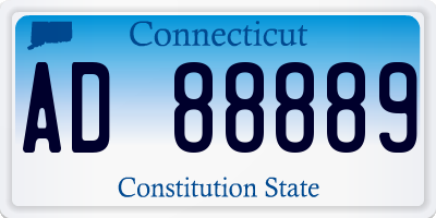 CT license plate AD88889