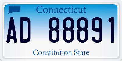 CT license plate AD88891