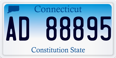 CT license plate AD88895