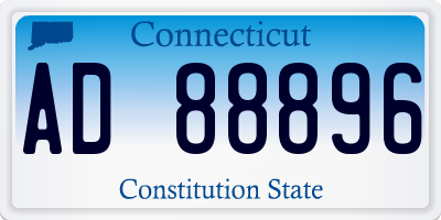 CT license plate AD88896