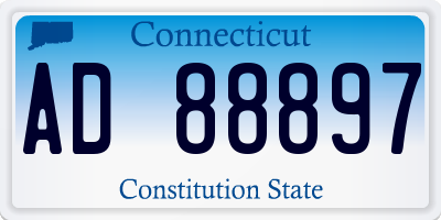 CT license plate AD88897