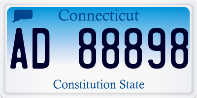 CT license plate AD88898