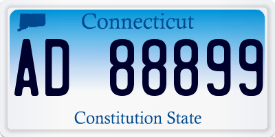 CT license plate AD88899