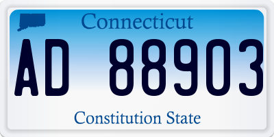 CT license plate AD88903