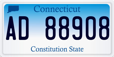 CT license plate AD88908
