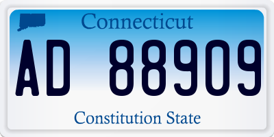 CT license plate AD88909