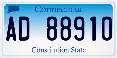 CT license plate AD88910
