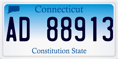 CT license plate AD88913