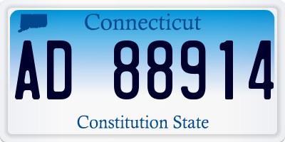 CT license plate AD88914