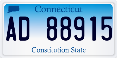 CT license plate AD88915