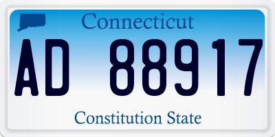 CT license plate AD88917
