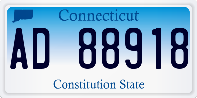 CT license plate AD88918