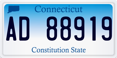 CT license plate AD88919