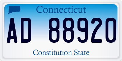 CT license plate AD88920