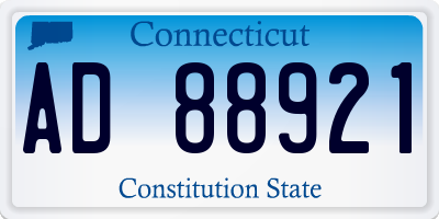CT license plate AD88921