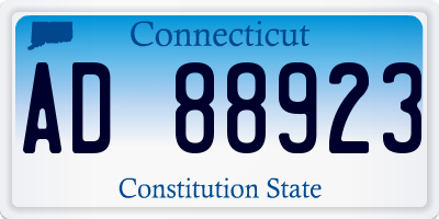 CT license plate AD88923
