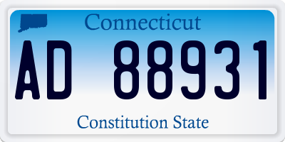 CT license plate AD88931