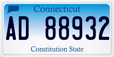 CT license plate AD88932