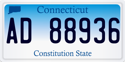 CT license plate AD88936