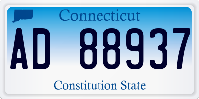CT license plate AD88937